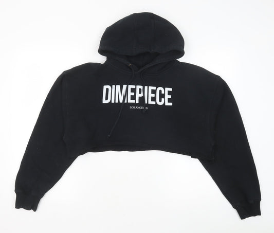 DX Me Piece Womens Black Cotton Pullover Hoodie Size L Pullover