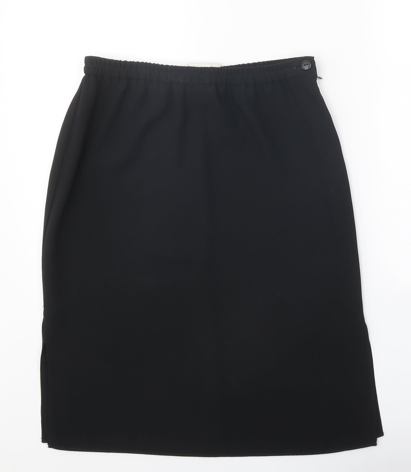 Frank Usher Womens Black Polyester Straight & Pencil Skirt Size 12 Zip