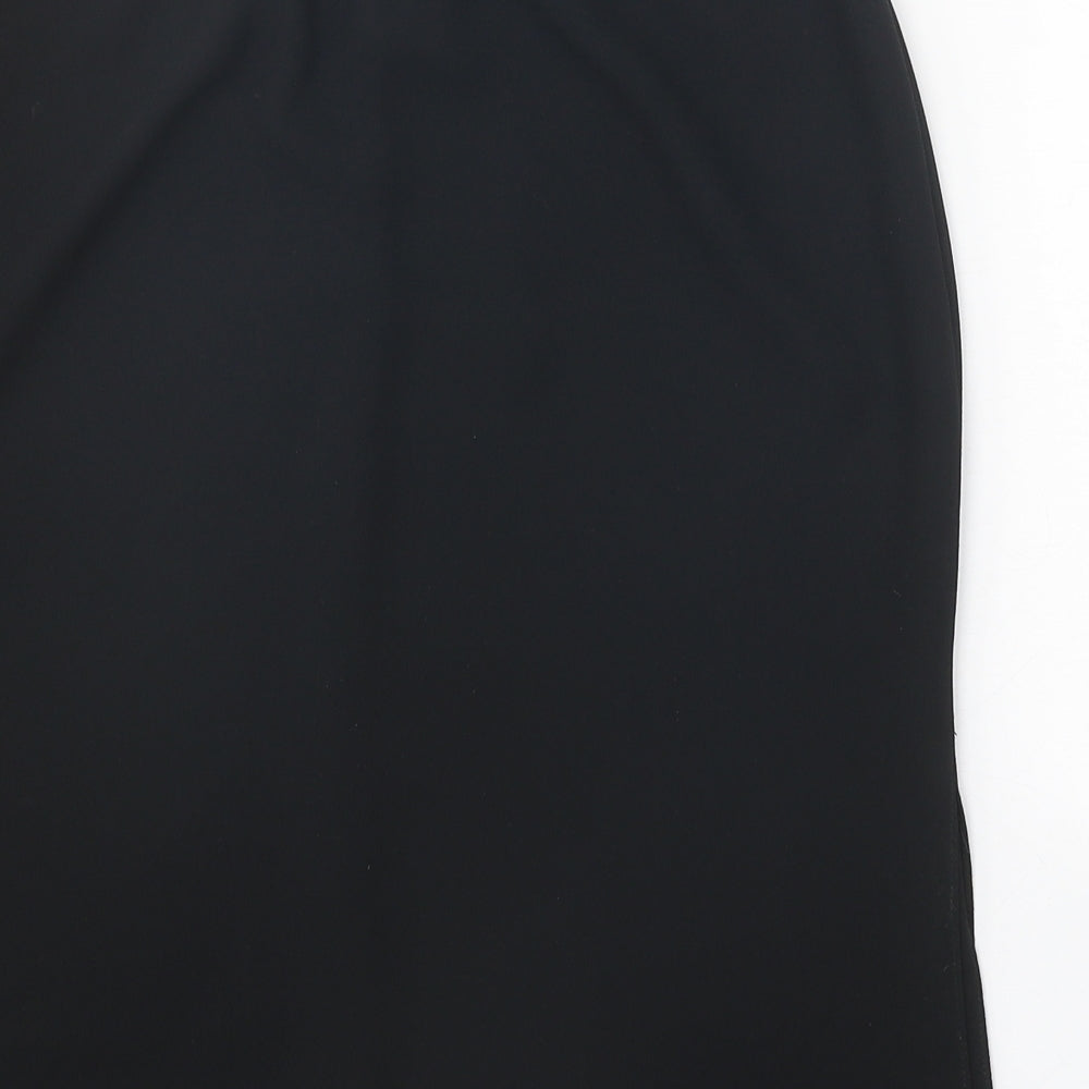 Frank Usher Womens Black Polyester Straight & Pencil Skirt Size 12 Zip