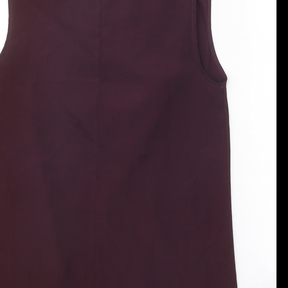 Gap Womens Purple Polyester Basic Blouse Size M Cowl Neck