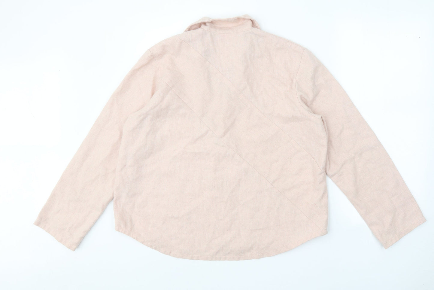 Eider Womens Pink V-Neck Cotton Pullover Jumper Size M