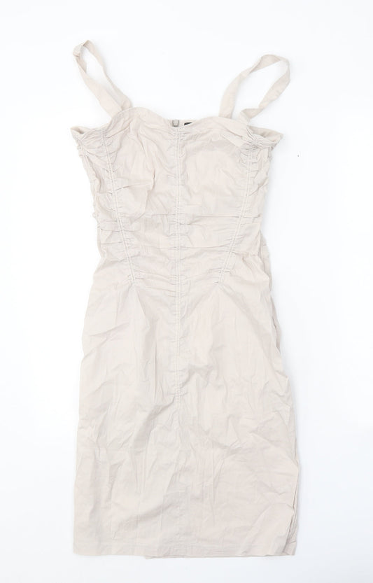 XO Womens Grey Polyester Pencil Dress One Size Sweetheart Pullover