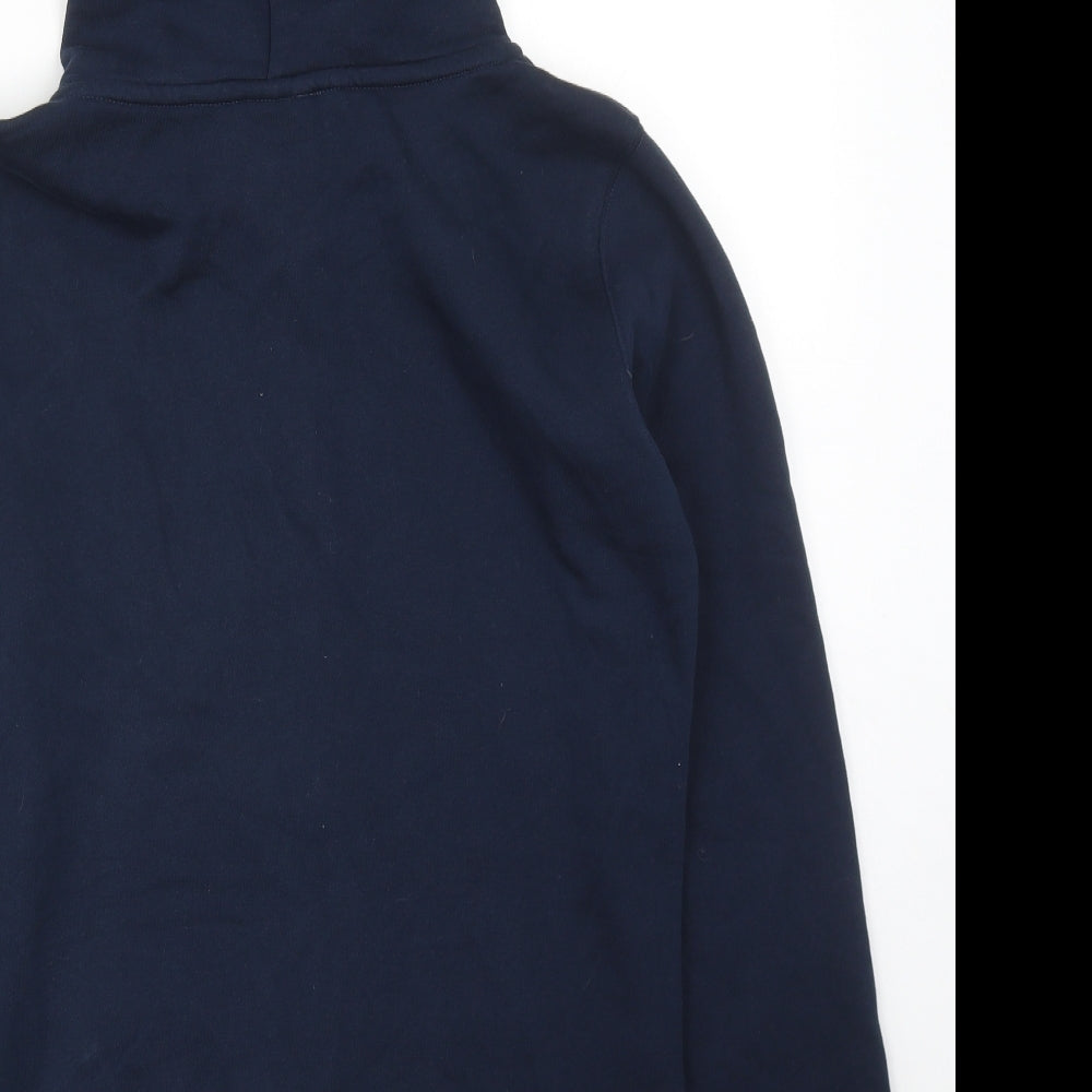 Russell Womens Blue Cotton Full Zip Hoodie Size S Zip