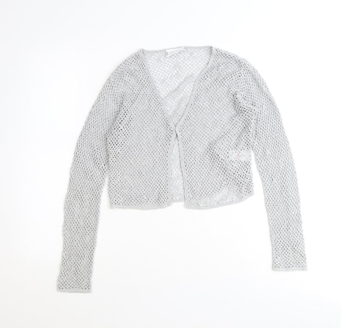 Principles Womens Grey V-Neck Polyester Cardigan Jumper Size 14