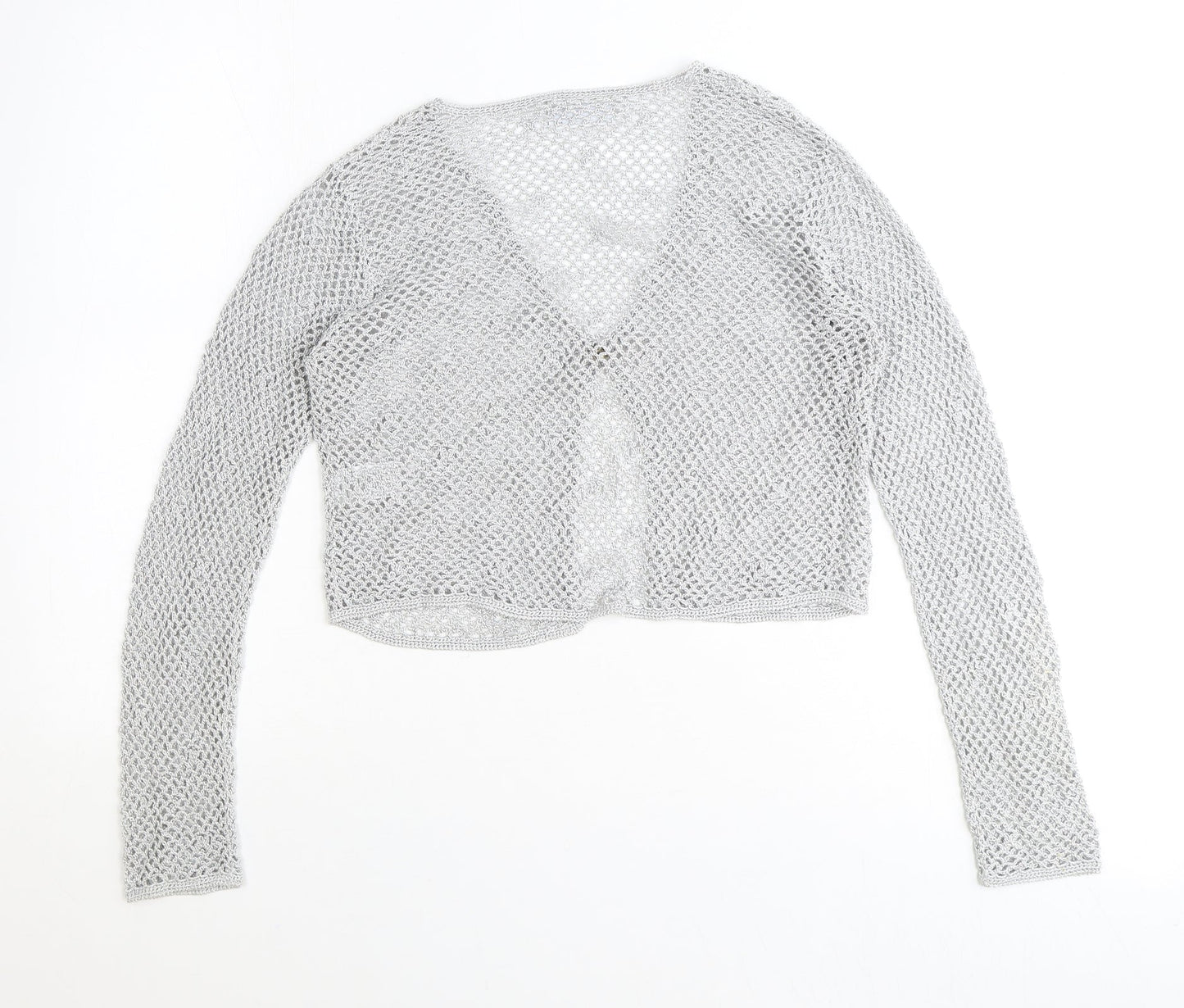 Principles Womens Grey V-Neck Polyester Cardigan Jumper Size 14