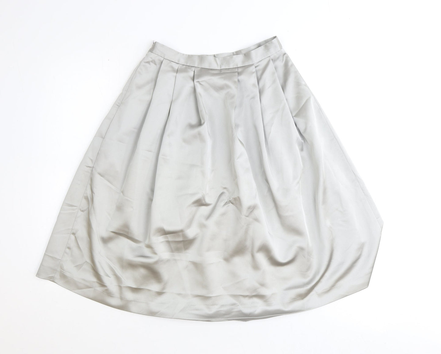 Zara Womens Grey Polyester Tulip Skirt Size S Zip