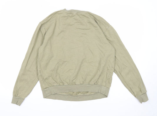 ASOS Womens Green Cotton Pullover Sweatshirt Size 8 Pullover