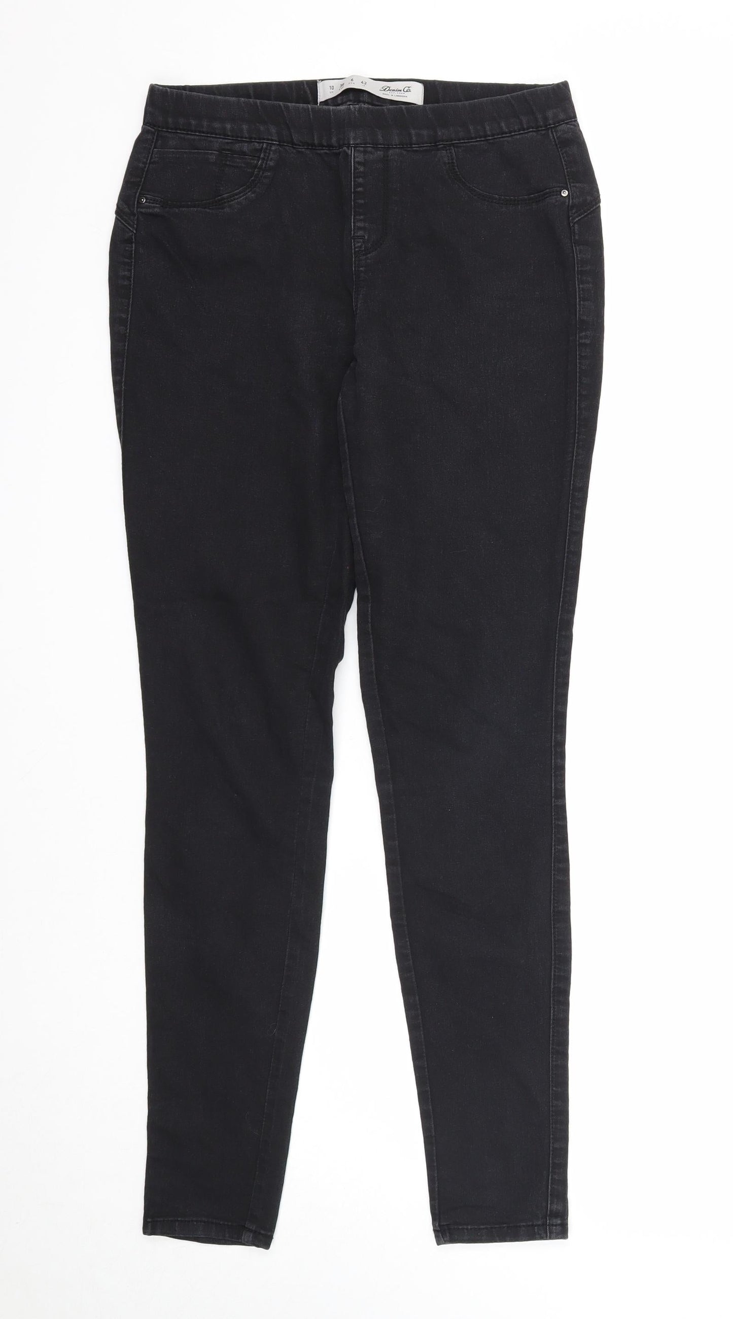 Denim & Co. Womens Black Cotton Jegging Jeans Size 10 Regular