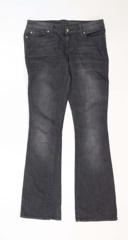 Gap Womens Grey Cotton Bootcut Jeans Size 31 in Regular Zip