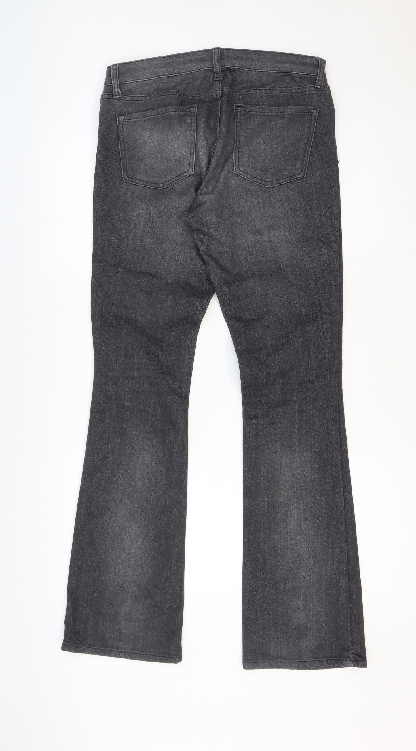 Gap Womens Grey Cotton Bootcut Jeans Size 31 in Regular Zip