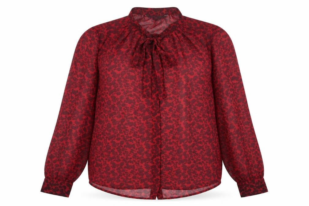 Womens UK Size 6 French Connection Red Polyester Blouse