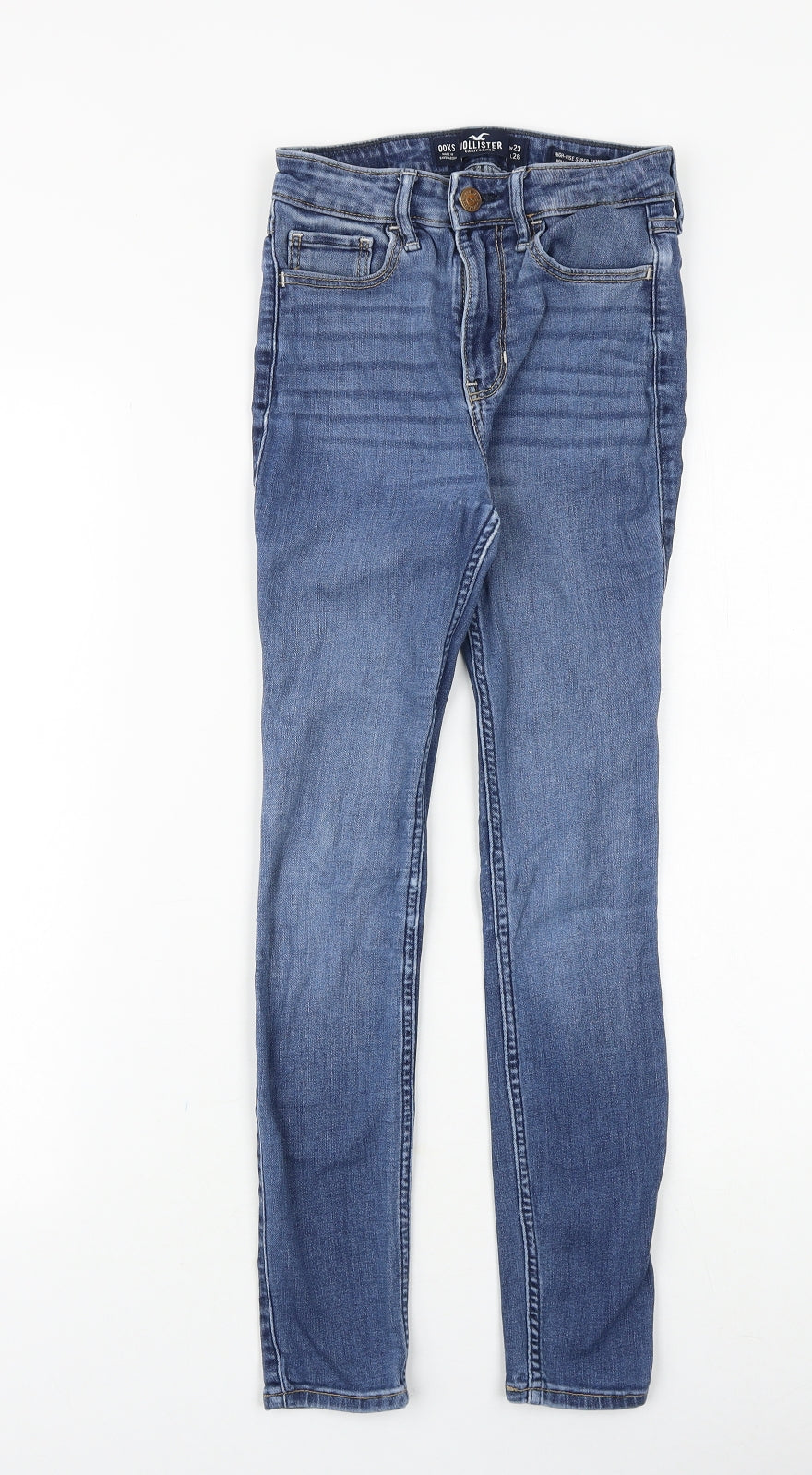 Hollister Womens Blue Cotton Skinny Jeans Size 26 in Slim Zip