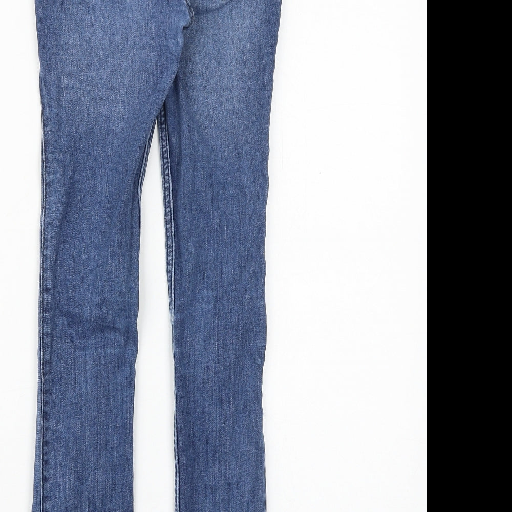 Hollister Womens Blue Cotton Skinny Jeans Size 26 in Slim Zip