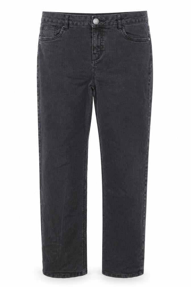 Dylan George Womens Grey Cotton Straight Jeans Size 12 Regular Zip