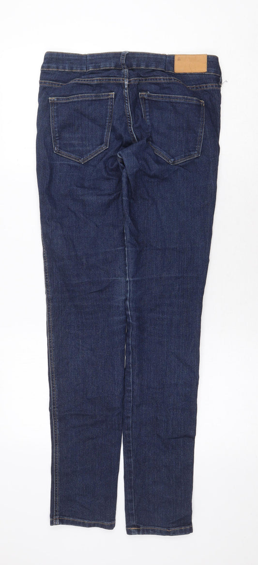 Preworn Womens Blue Cotton Skinny Jeans Size 30 in Regular Zip