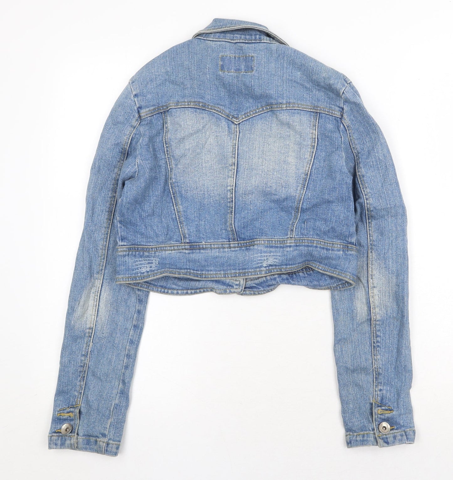W&W Womens Blue Jacket Size 10 Button