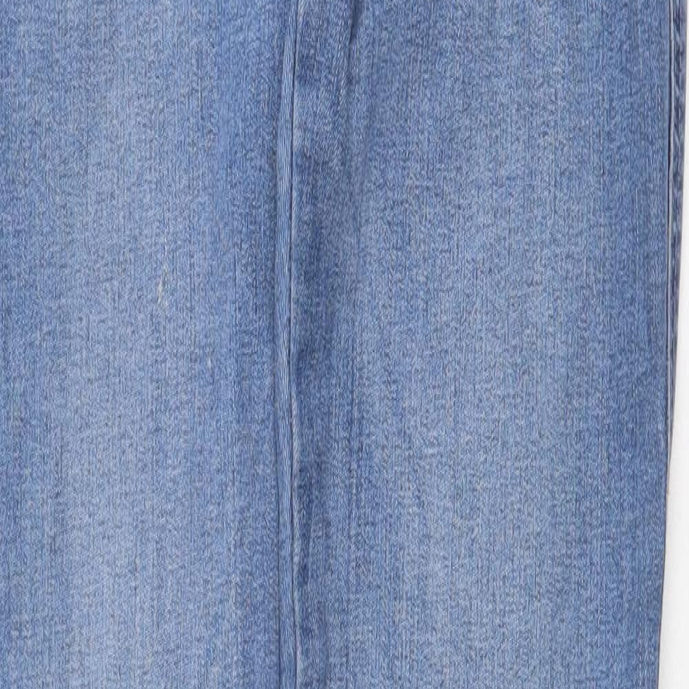 Zara Womens Blue Cotton Skinny Jeans Size 28 in Regular Zip