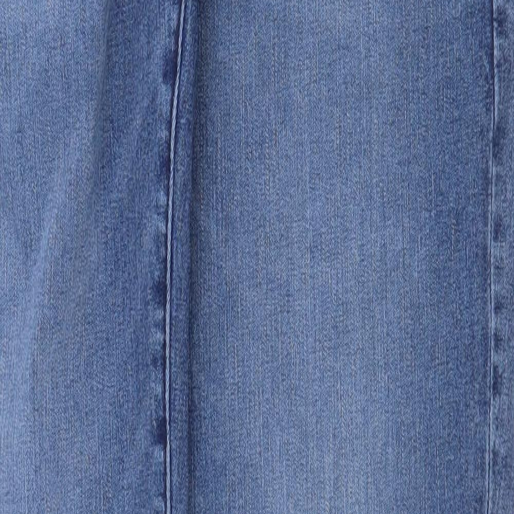 SM Denim Mills Mens Blue Cotton Straight Jeans Size 32 in Regular Zip