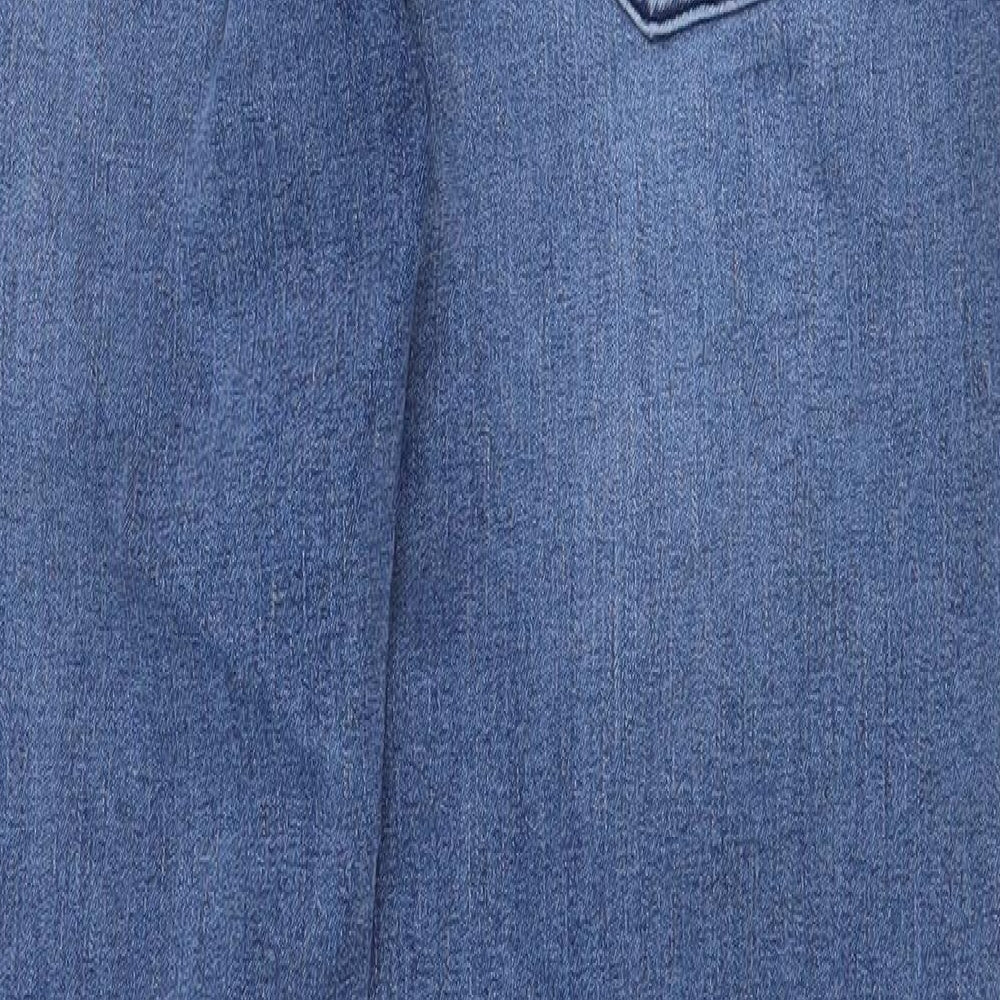 SM Denim Mills Mens Blue Cotton Straight Jeans Size 32 in Regular Zip
