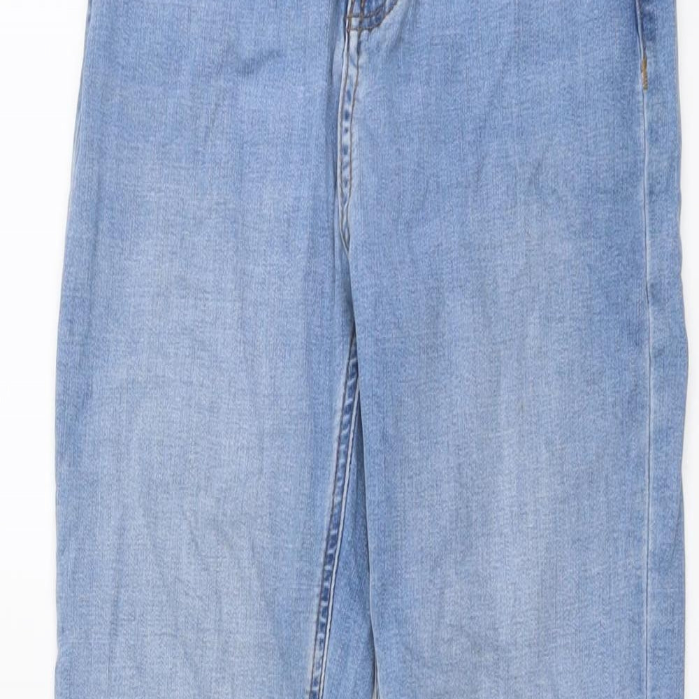 Marks and Spencer Womens Blue Cotton Skinny Jeans Size 8 L28 in Regular Button
