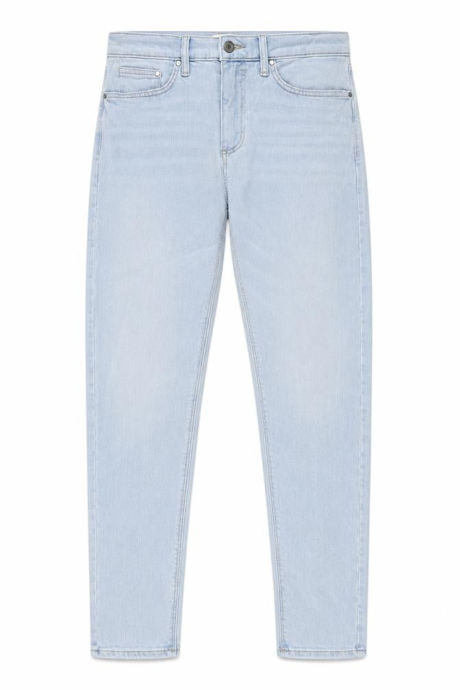 Marks and Spencer Mens Blue Cotton Skinny Jeans Size 32 in L31 in Regular Button