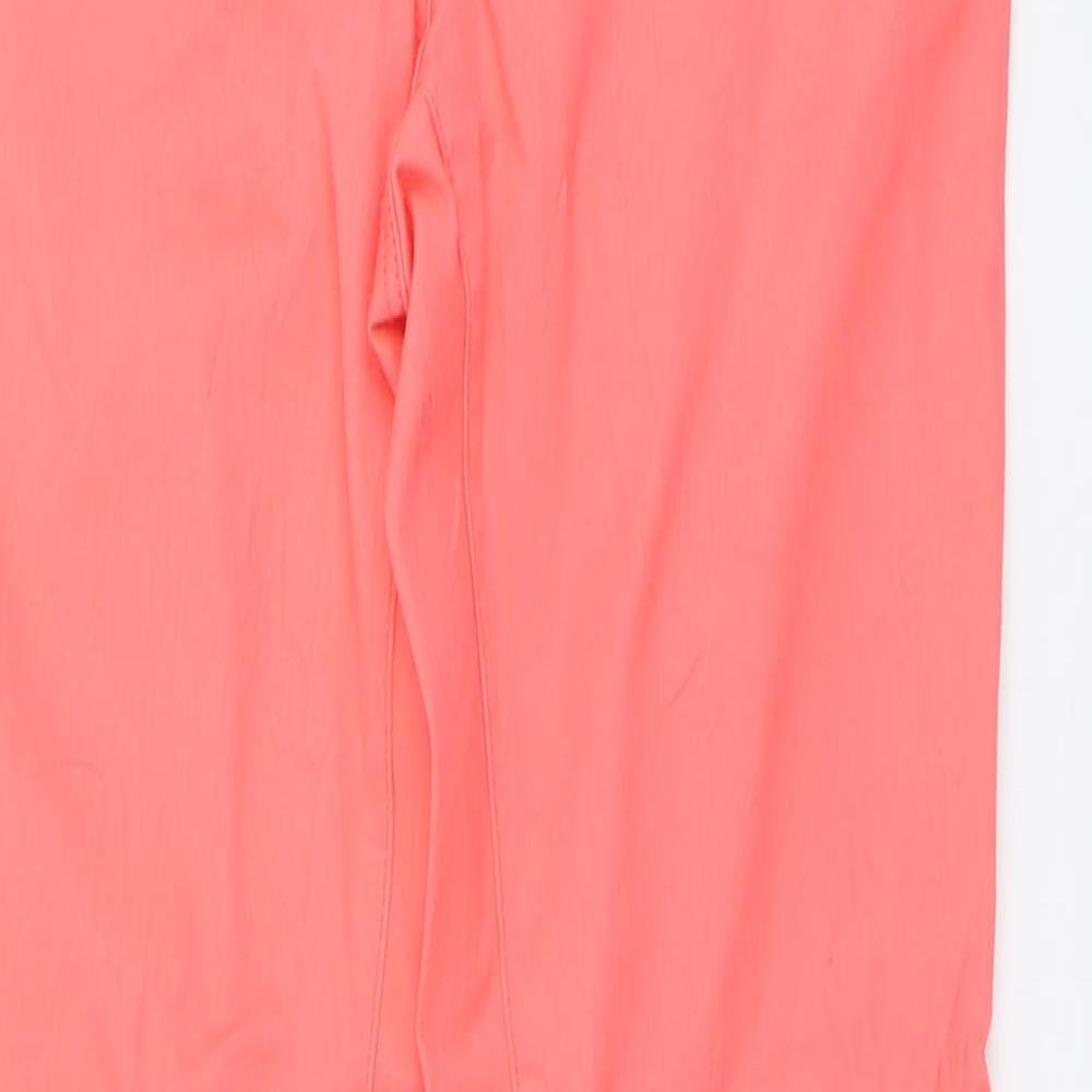 H&M Womens Pink Cotton Skinny Jeans Size 10 L32 in Regular Button
