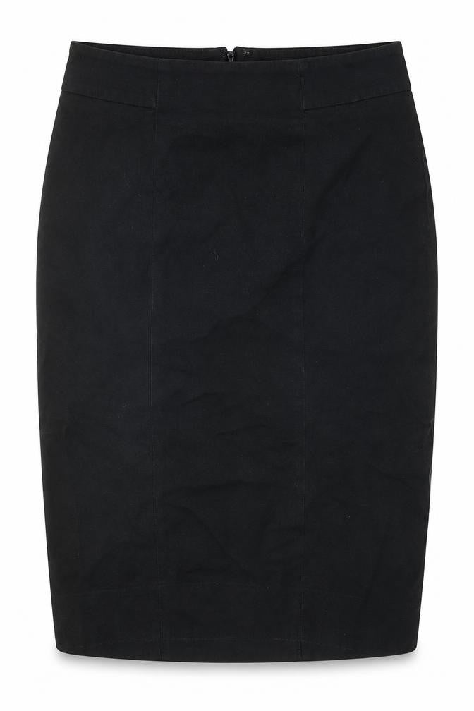 Gap Womens Black Cotton Straight & Pencil Skirt Size 10 Zip