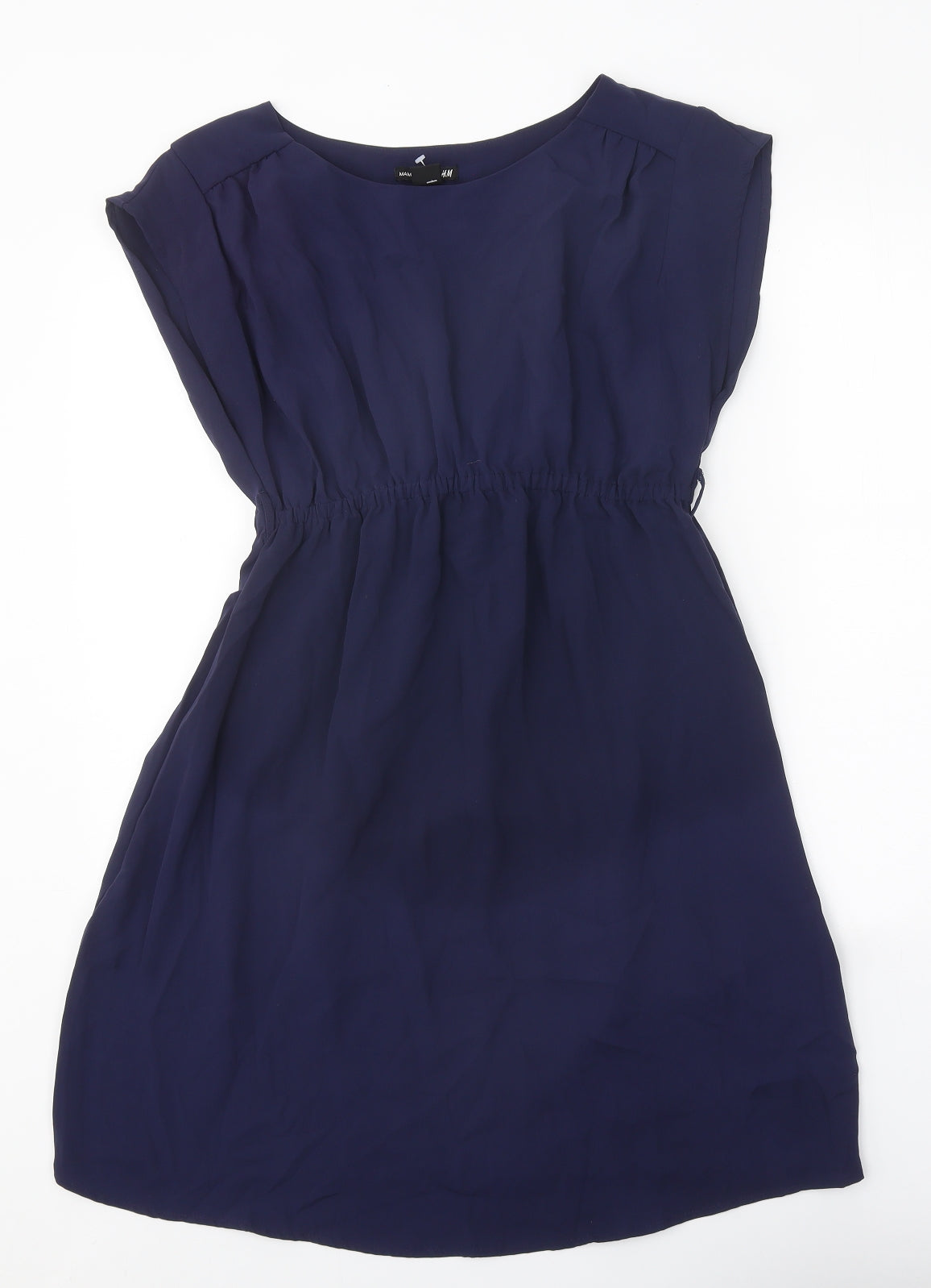 H&M Womens Blue Polyester Fit & Flare Size S Round Neck Pullover