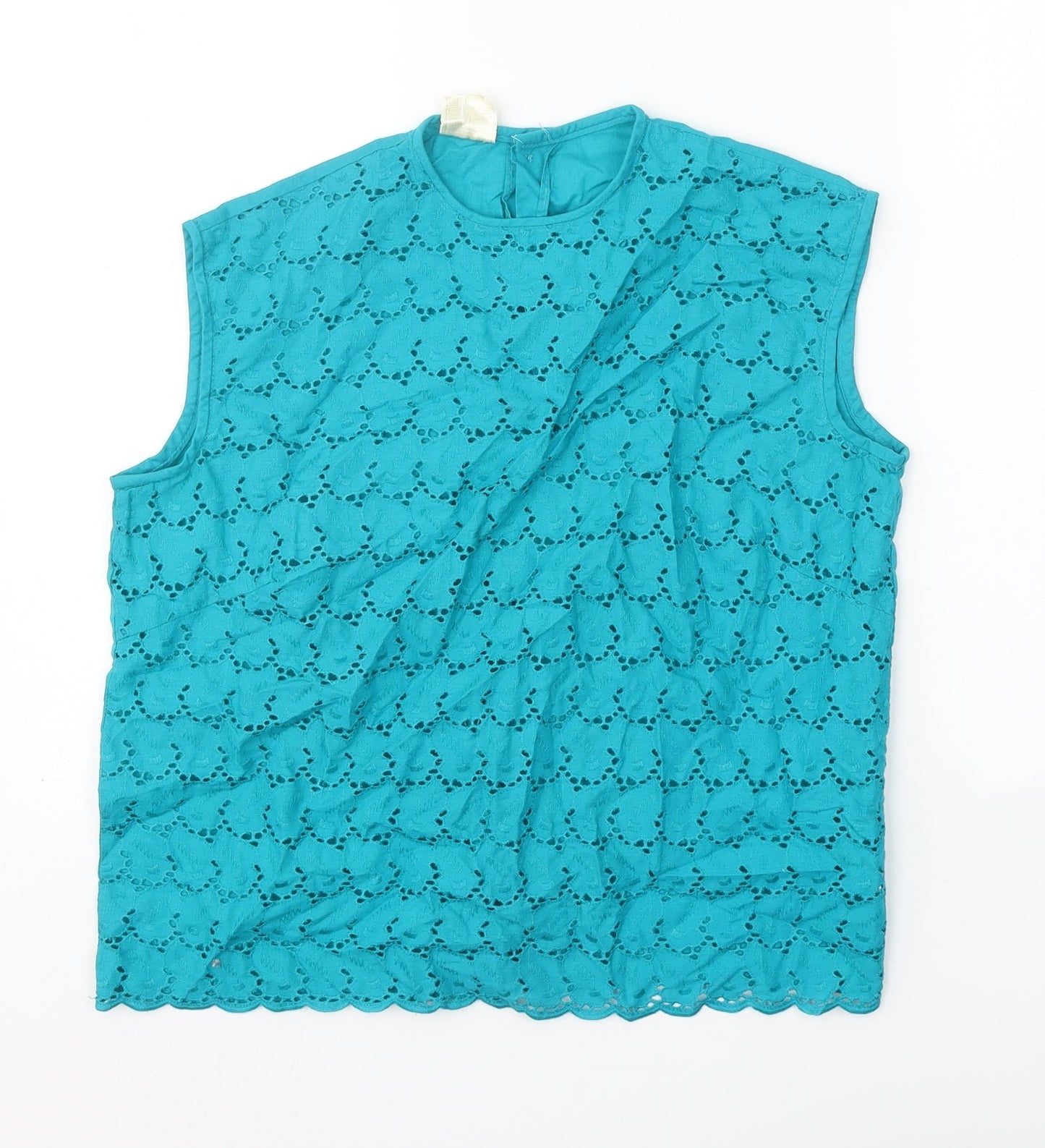Womens UK Size 12 Winfield Blue 100% Cotton Tank