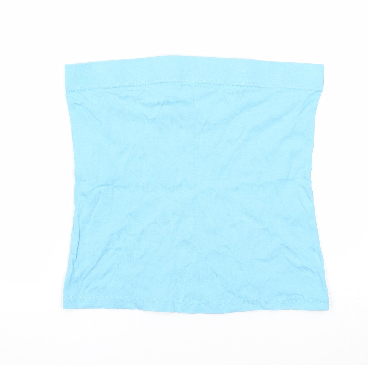 Papaya Womens Blue Cotton Cropped Tank Size 16 Off the Shoulder