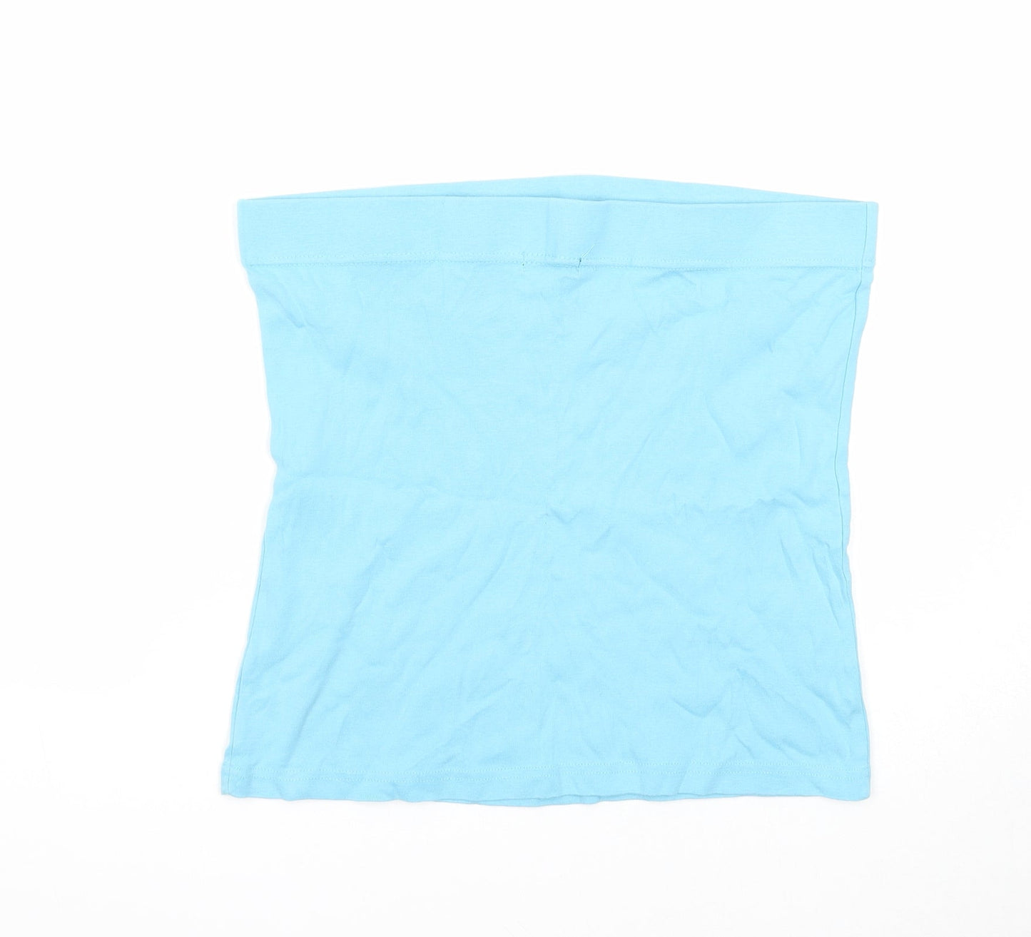 Papaya Womens Blue Cotton Cropped Tank Size 16 Off the Shoulder