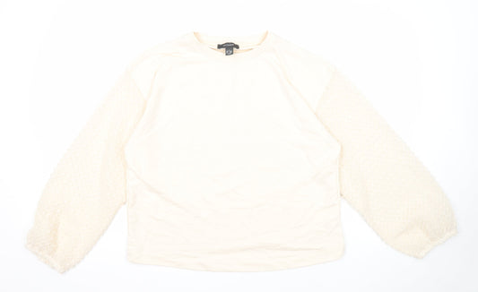 Primark Womens Beige Polyester Pullover Sweatshirt Size 14 Pullover