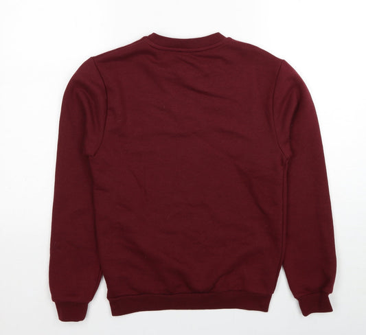 RAD Womens Red Polyester Pullover Sweatshirt Size XS Pullover