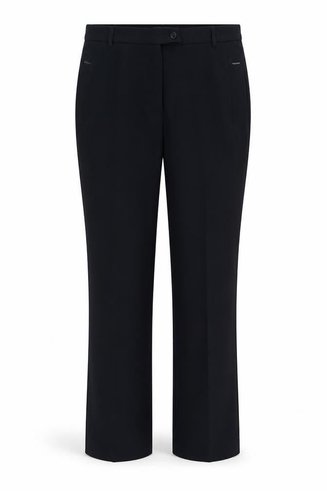 Marks and Spencer Womens Blue Polyester Trousers Size 32 in Regular Zip