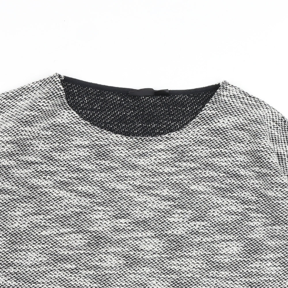 ESMARA Womens Black Scoop Neck Acrylic Pullover Jumper Size 14