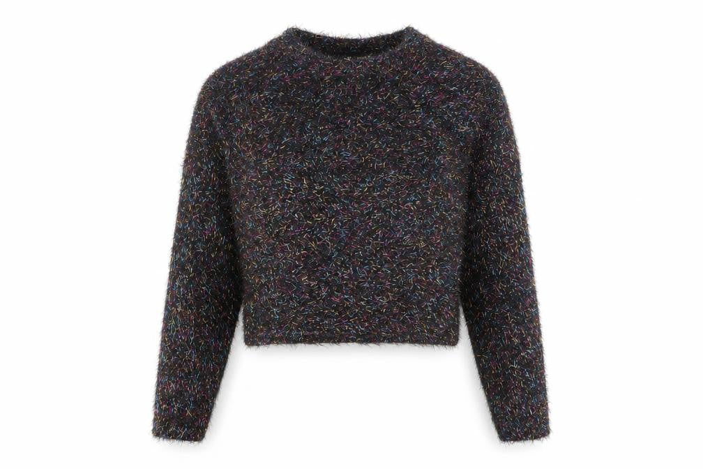 H&M Womens Multicoloured Round Neck Polyester Pullover Jumper Size M