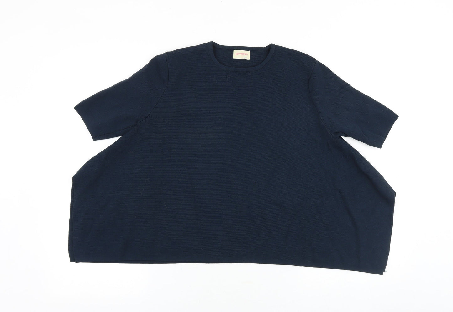 gorman Womens Blue Viscose Basic T-Shirt Size S Round Neck