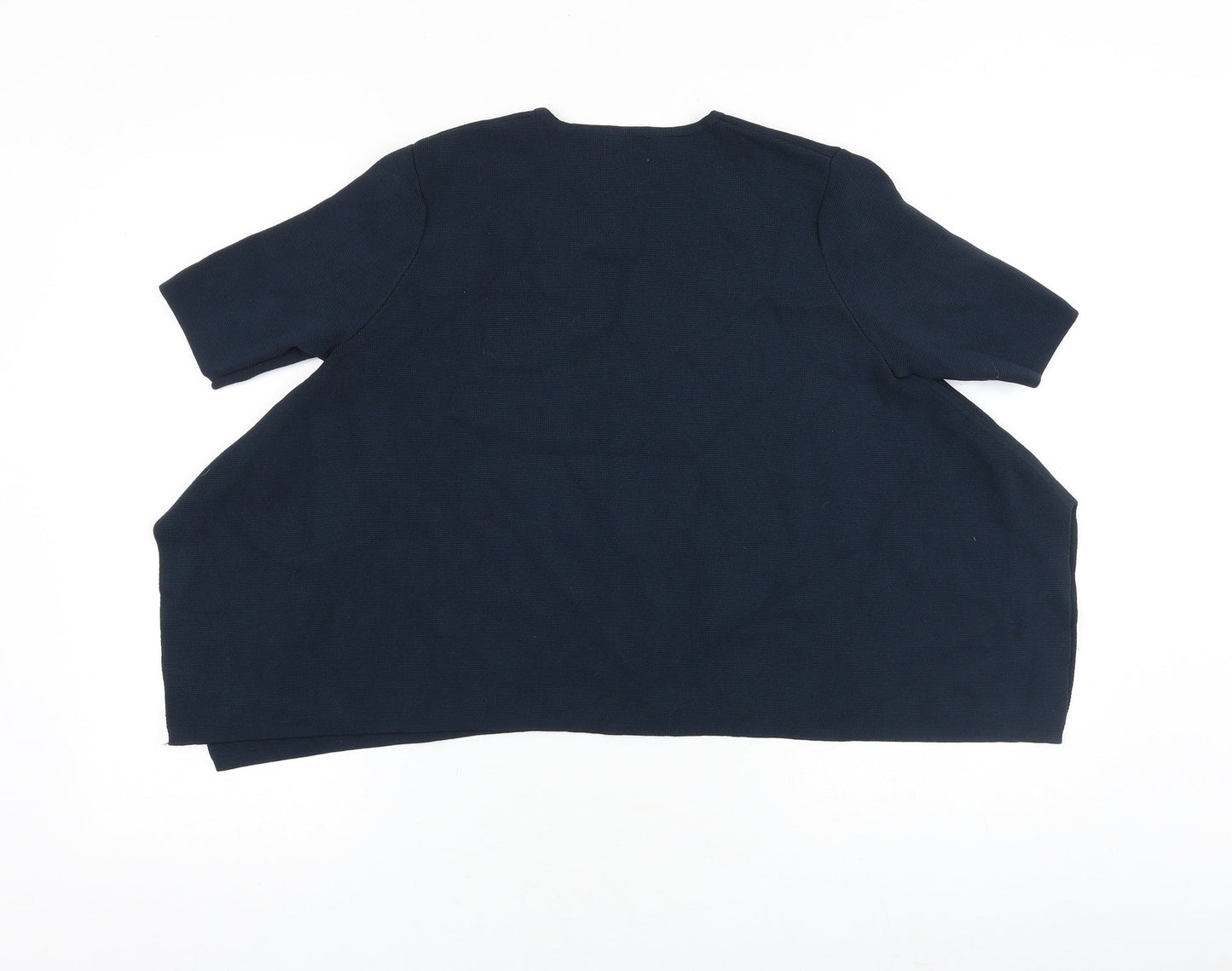 gorman Womens Blue Viscose Basic T-Shirt Size S Round Neck