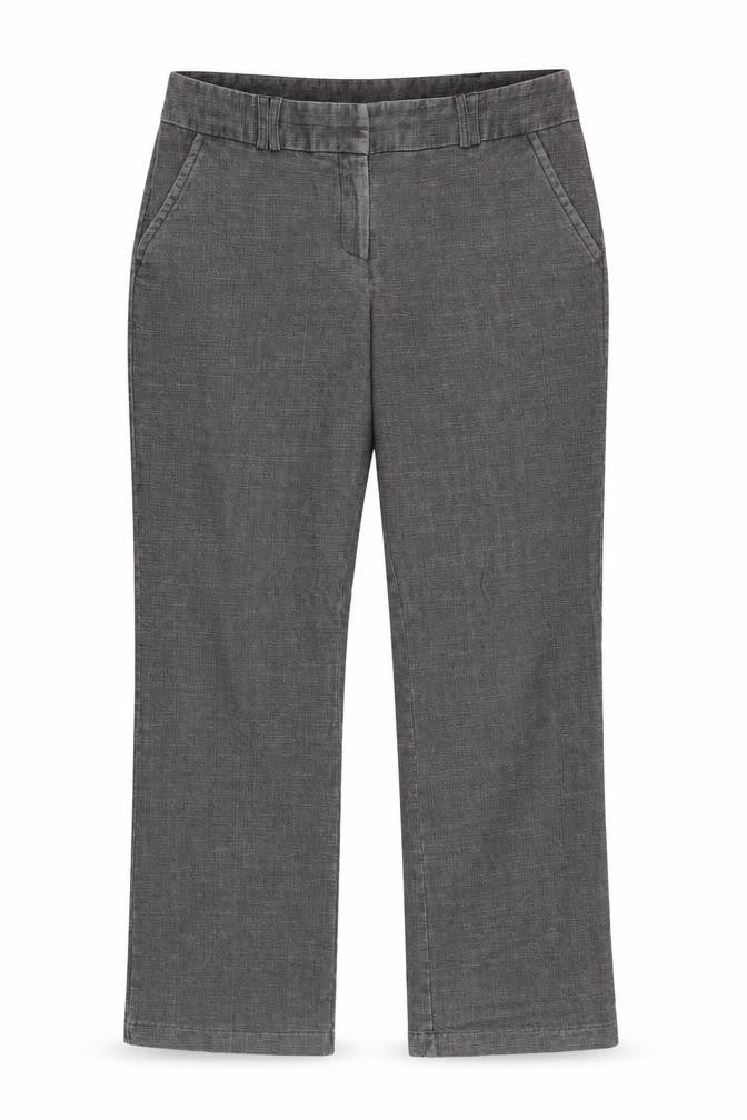 Principles Womens Grey Cotton Trousers Size 34 in Regular Zip