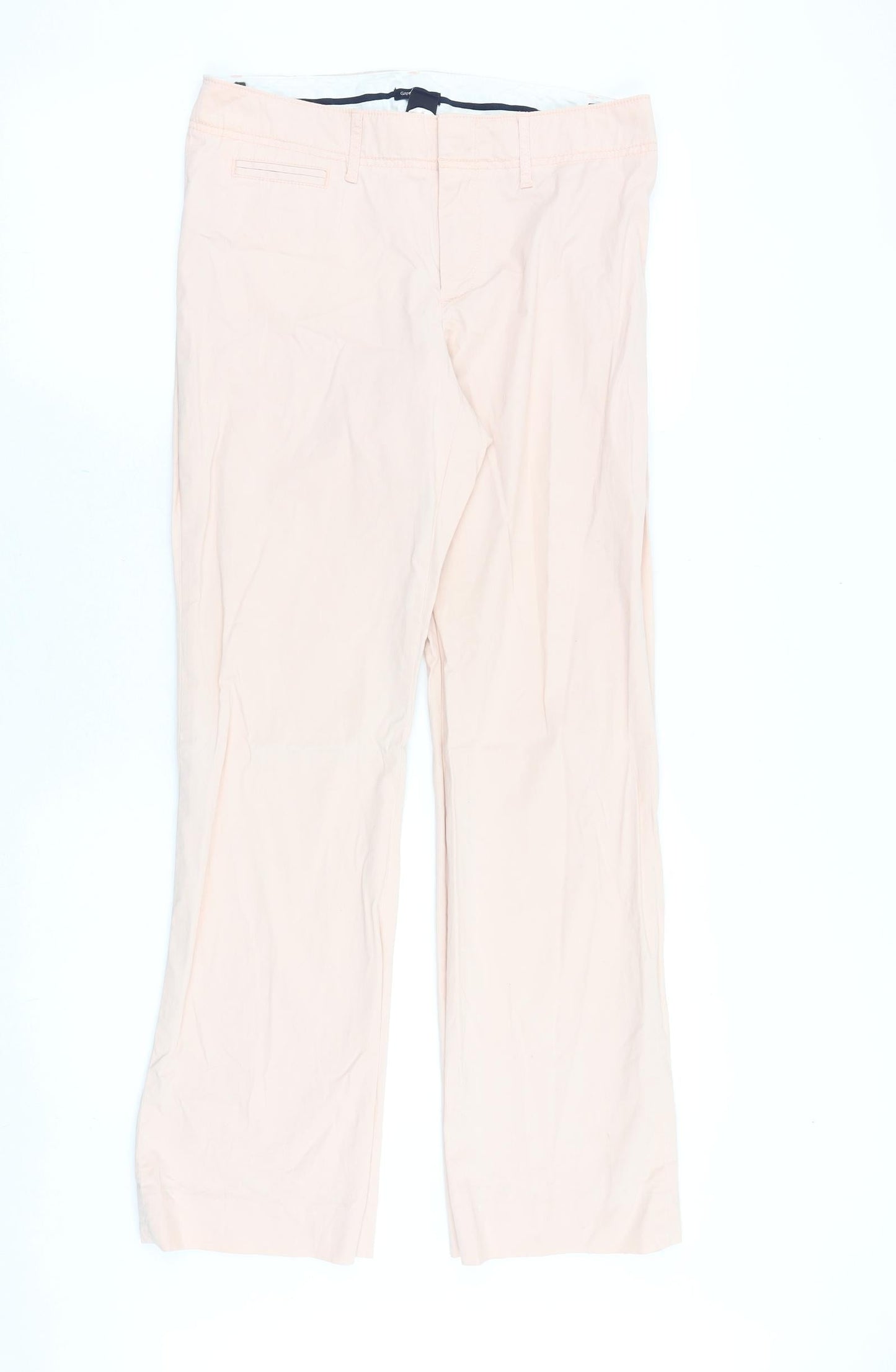 Gap Womens Pink Cotton Trousers Size 6 Regular Zip