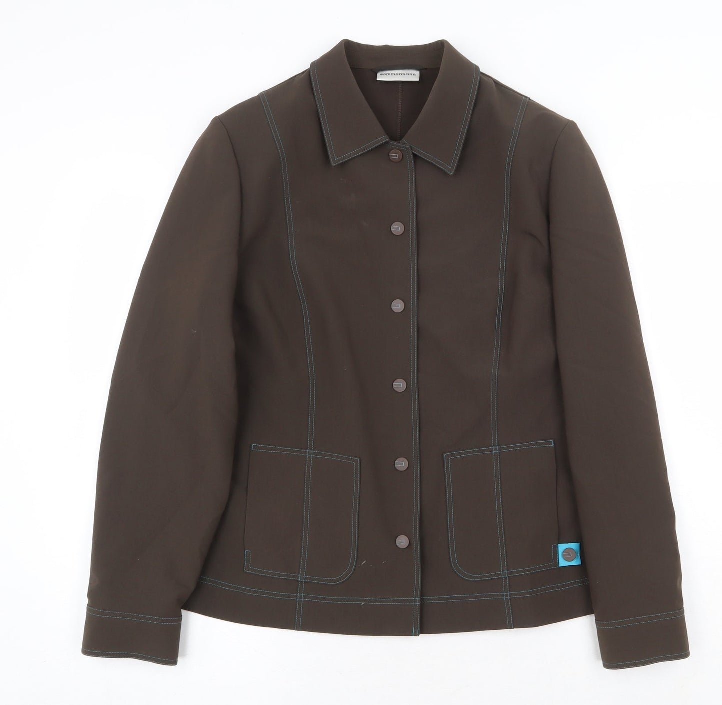 Sommermann Womens Brown Jacket Size 14 Snap