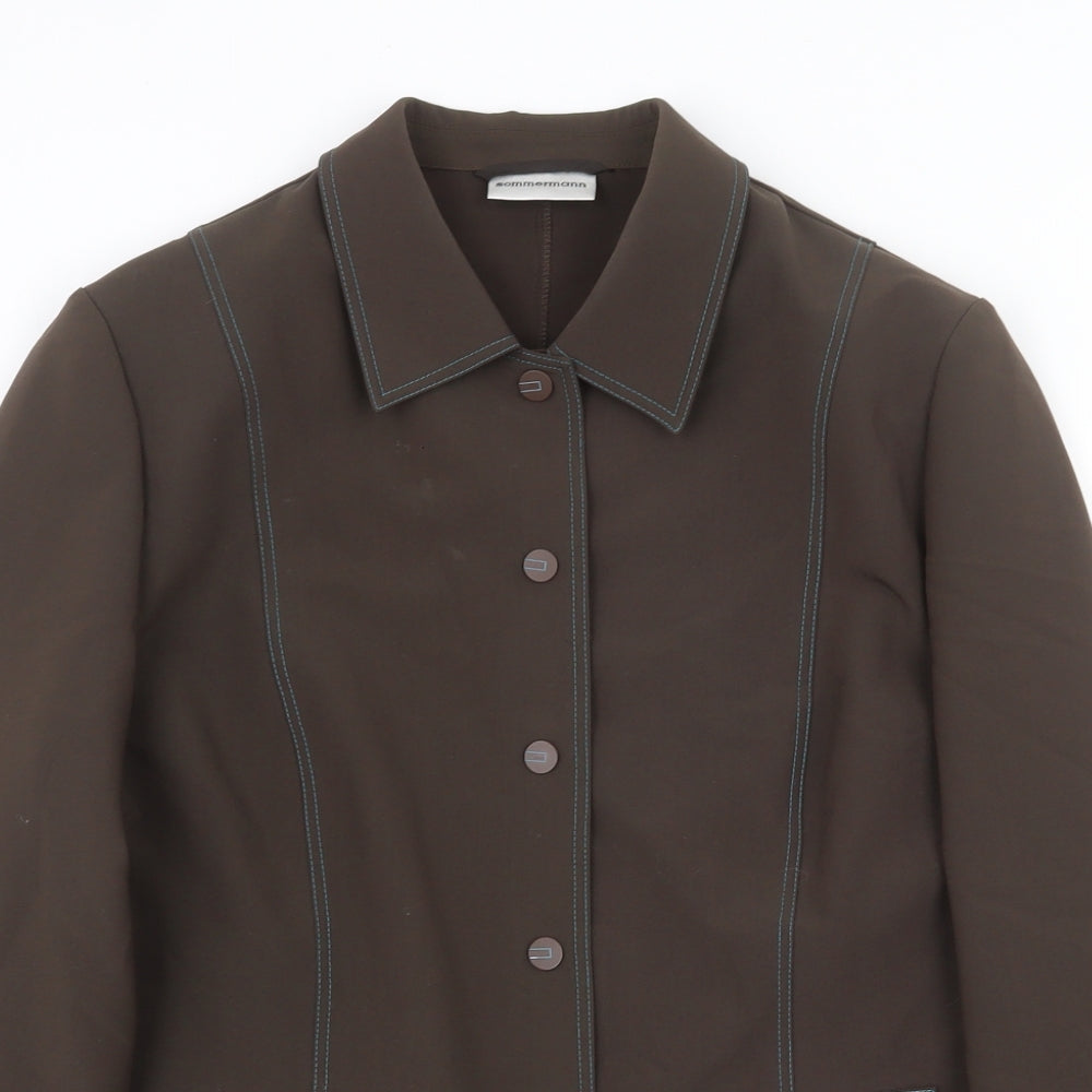 Sommermann Womens Brown Jacket Size 14 Snap