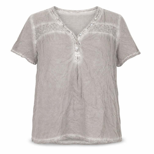 Womens UK Size L Anna Rose Grey Viscose T-Shirt