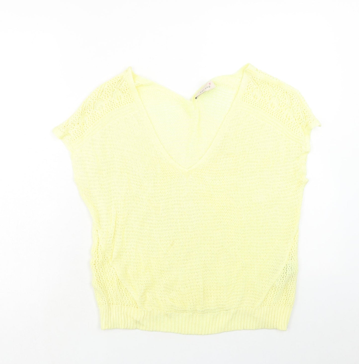 Per Una Womens Yellow Acrylic Basic Blouse Size 16 V-Neck