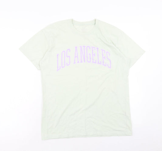 Hollister Womens Green Cotton Basic T-Shirt Size XS Round Neck - Los Angeles