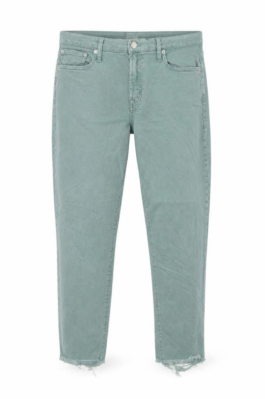 Gap Womens Green Cotton Straight Jeans Size 32 in Regular Zip