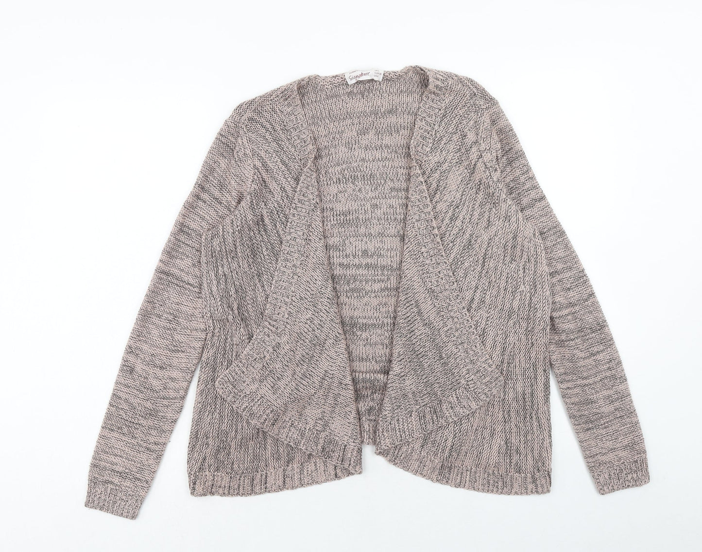 Dunnes Stores Womens Grey V-Neck Acrylic Cardigan Jumper Size S