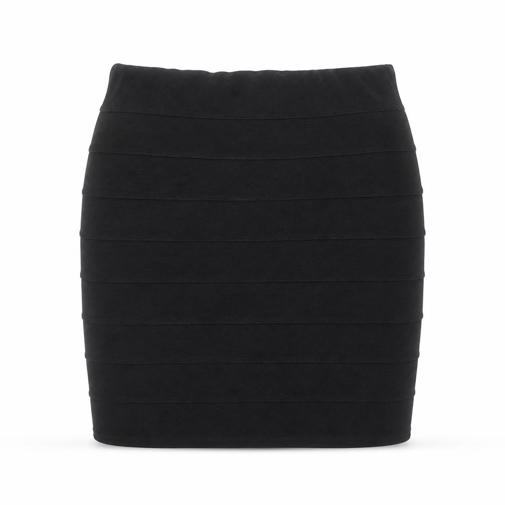Therapy Womens Black Polyester Bandage Skirt Size 8 Zip