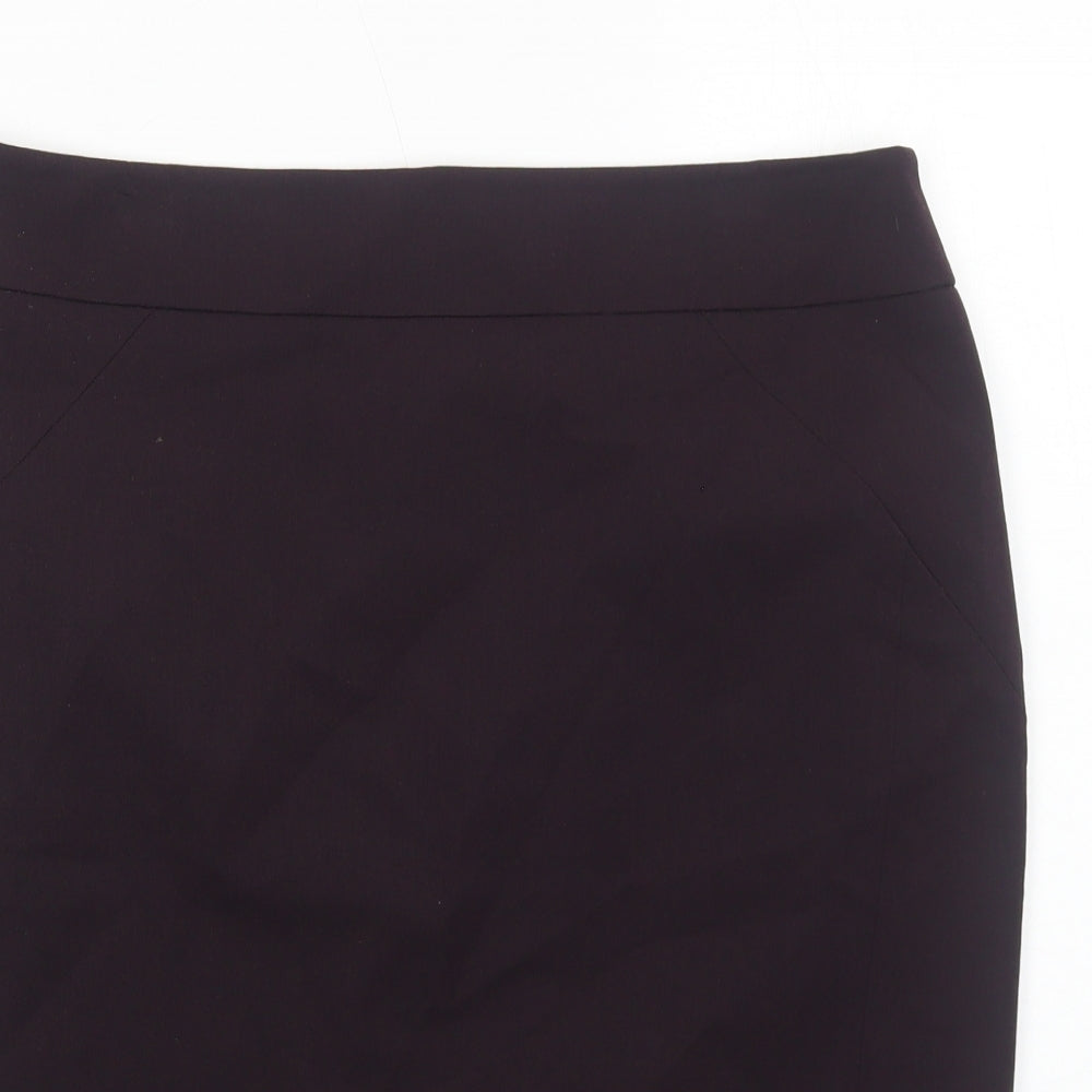 LOFT Womens Purple Polyester Straight & Pencil Skirt Size 10 Zip
