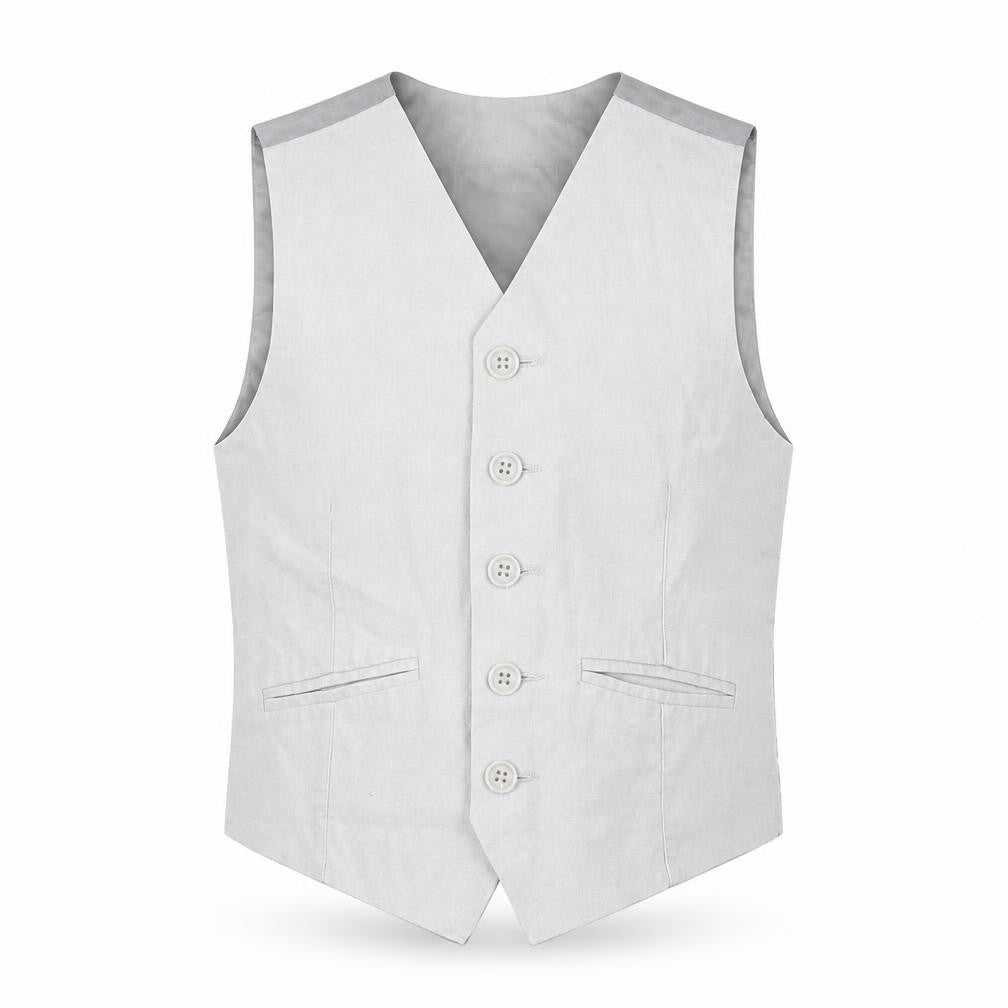 John Lewis Boys Grey Jacket Waistcoat Size 6 Years Button